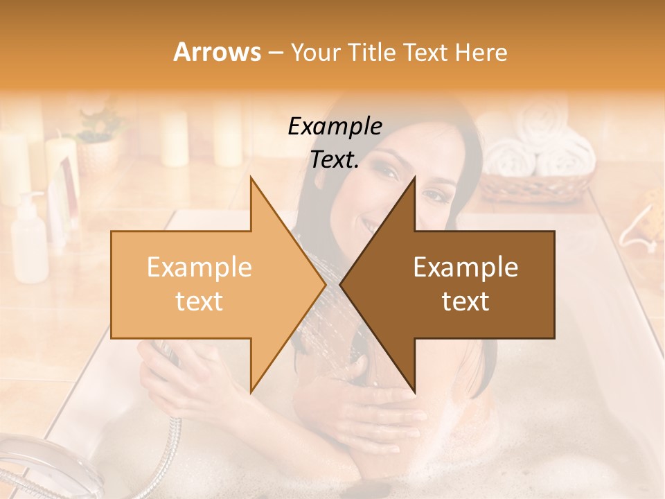 Flower Pampering Girl PowerPoint Template