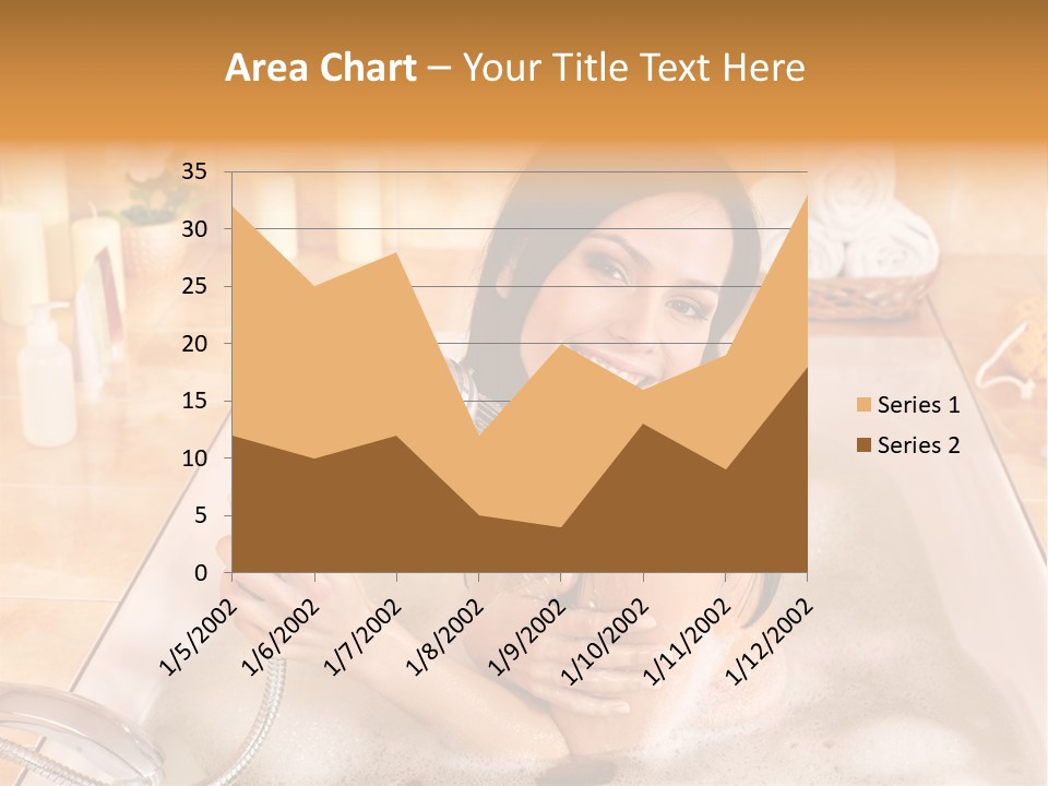 Flower Pampering Girl PowerPoint Template
