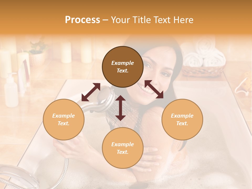 Flower Pampering Girl PowerPoint Template