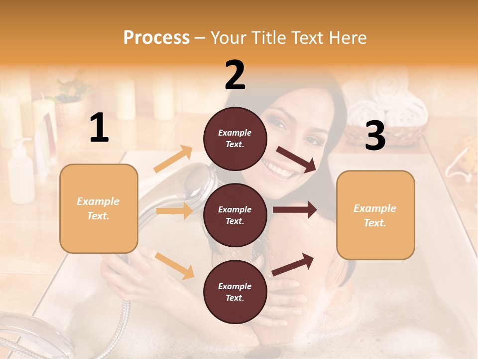 Flower Pampering Girl PowerPoint Template