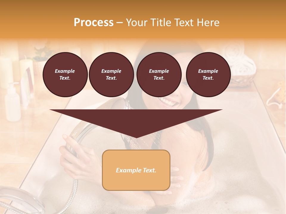 Flower Pampering Girl PowerPoint Template