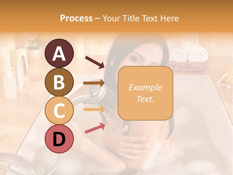 Flower Pampering Girl PowerPoint Template