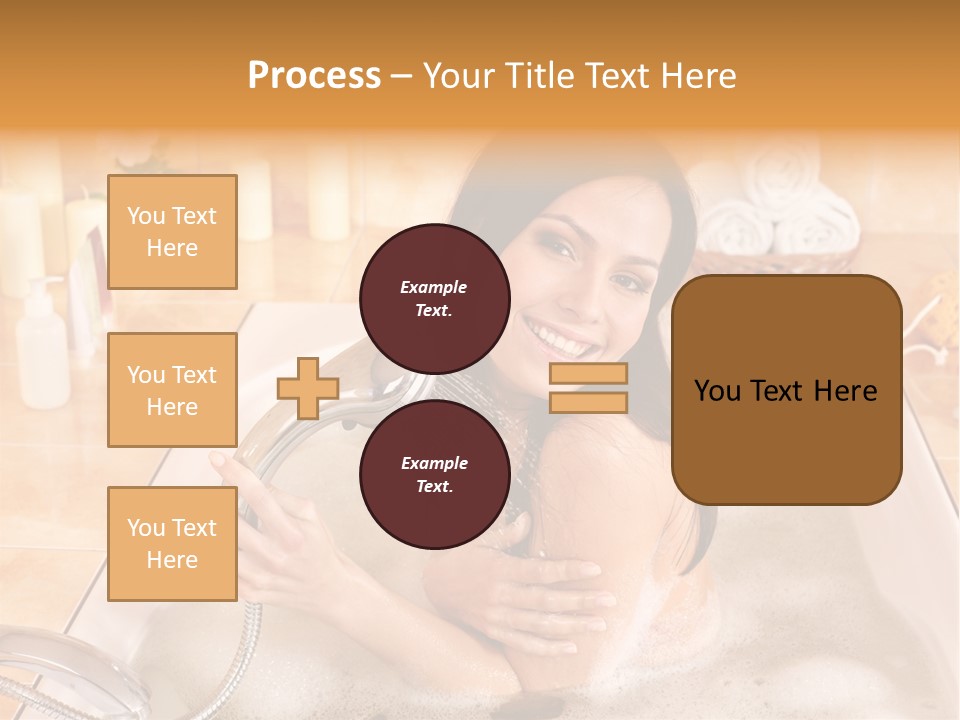 Flower Pampering Girl PowerPoint Template