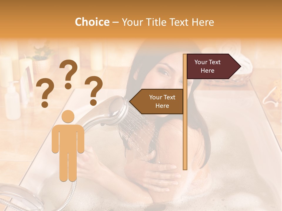 Flower Pampering Girl PowerPoint Template