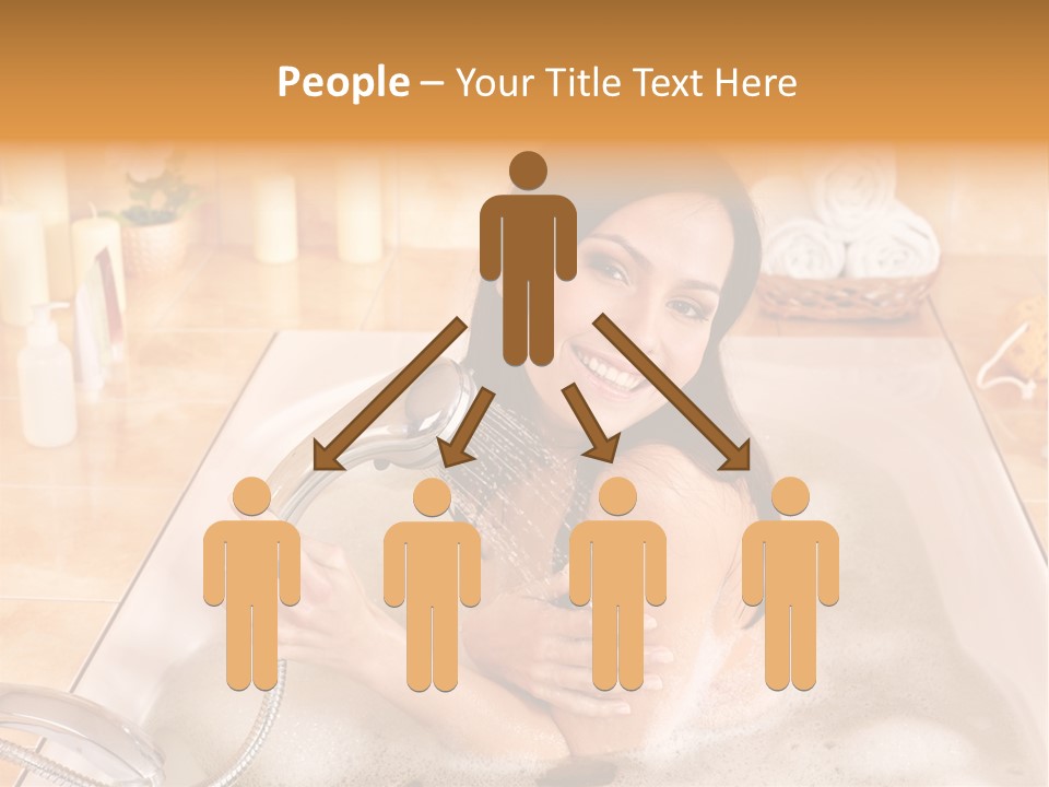 Flower Pampering Girl PowerPoint Template