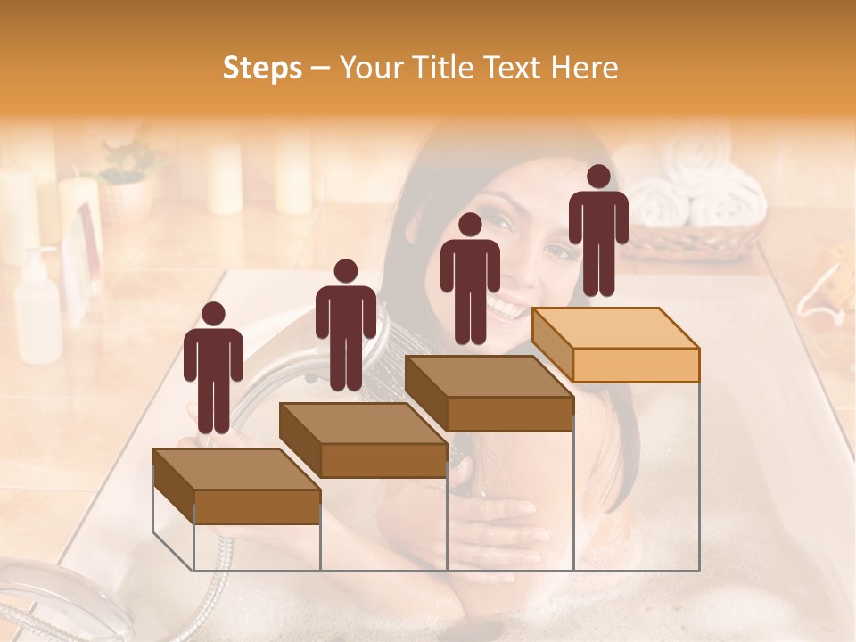 Flower Pampering Girl PowerPoint Template