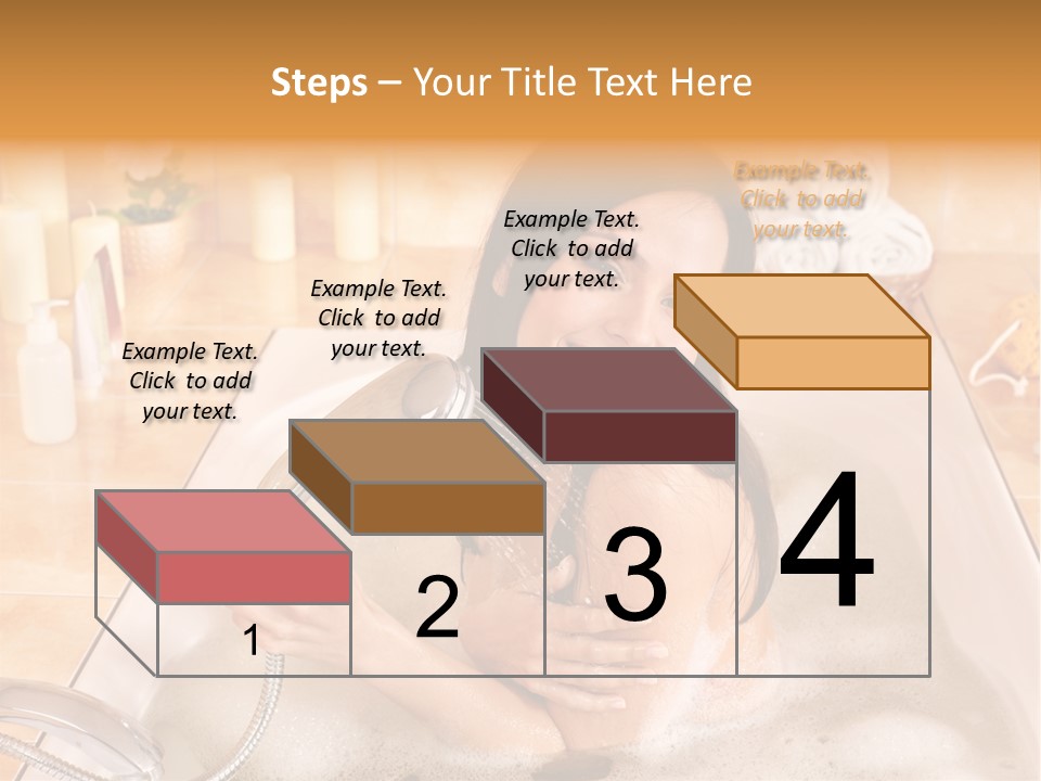 Flower Pampering Girl PowerPoint Template