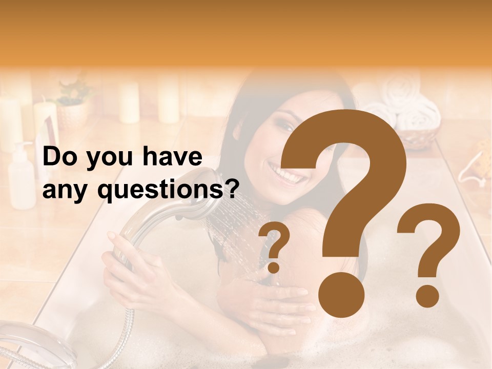 Flower Pampering Girl PowerPoint Template