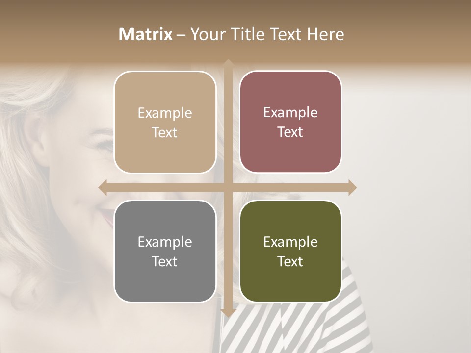 Caucasian Face Sensuality PowerPoint Template