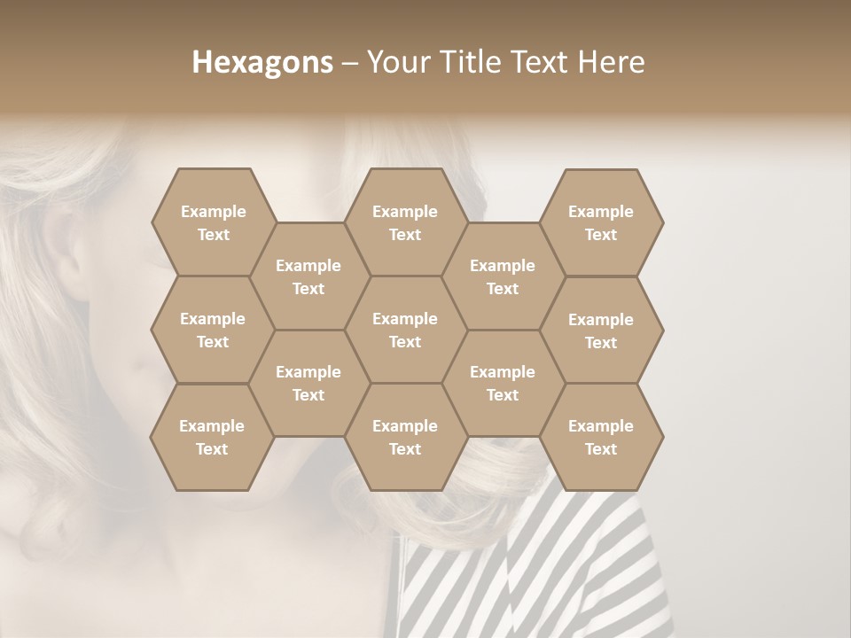 Caucasian Face Sensuality PowerPoint Template