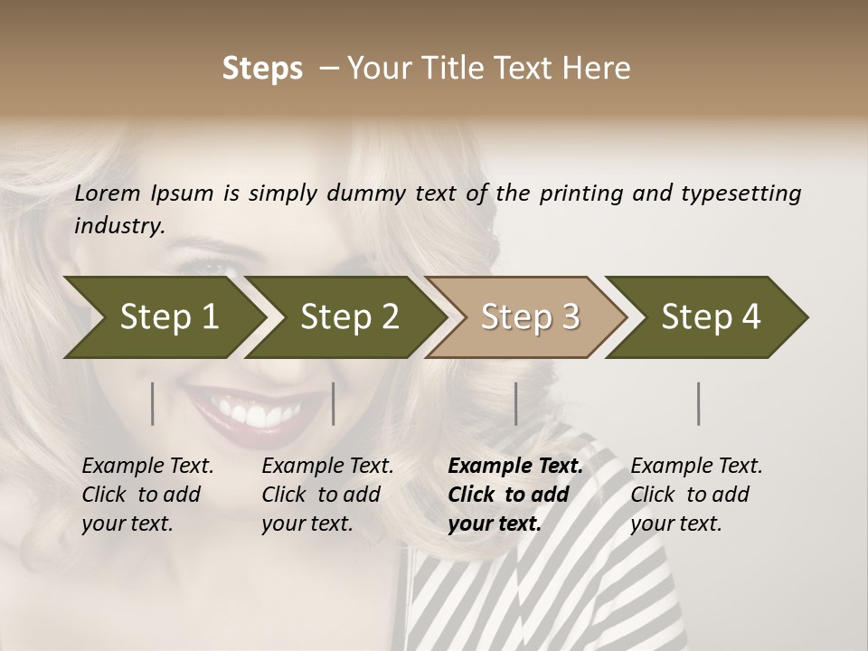Caucasian Face Sensuality PowerPoint Template