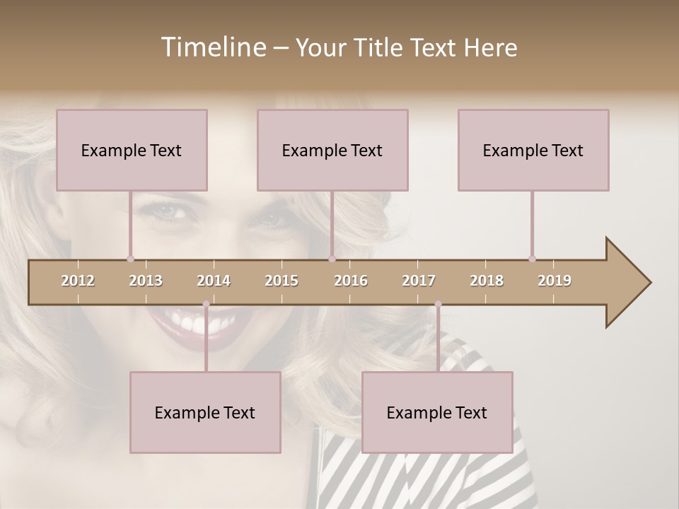Caucasian Face Sensuality PowerPoint Template