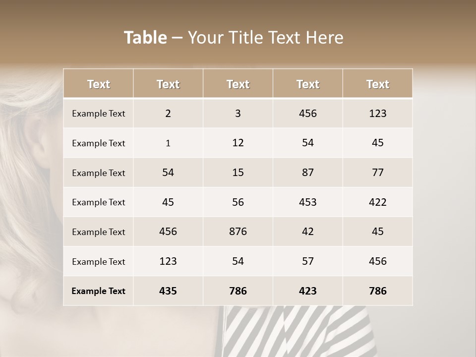 Caucasian Face Sensuality PowerPoint Template