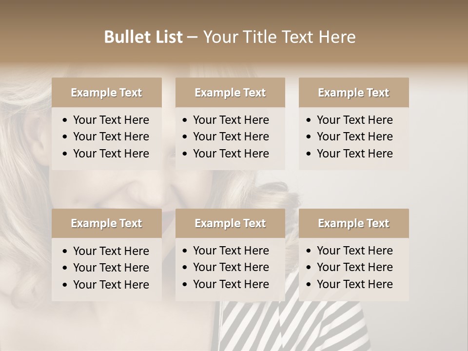 Caucasian Face Sensuality PowerPoint Template