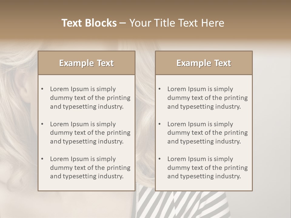 Caucasian Face Sensuality PowerPoint Template