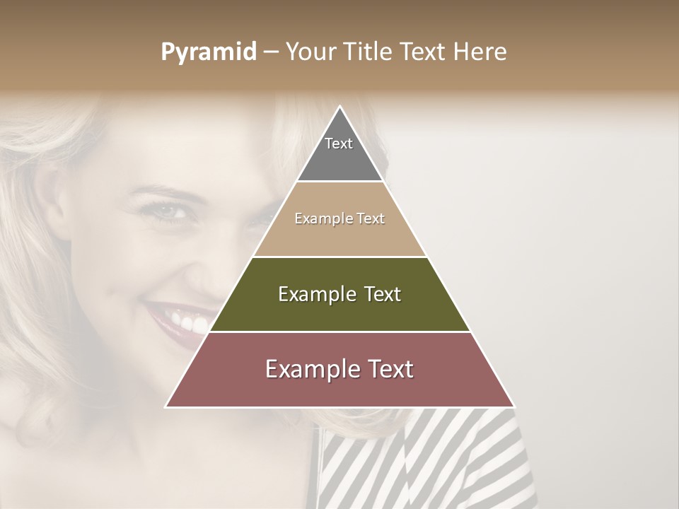 Caucasian Face Sensuality PowerPoint Template