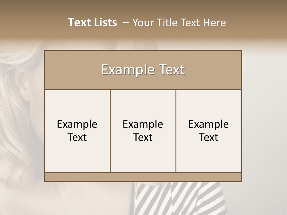 Caucasian Face Sensuality PowerPoint Template