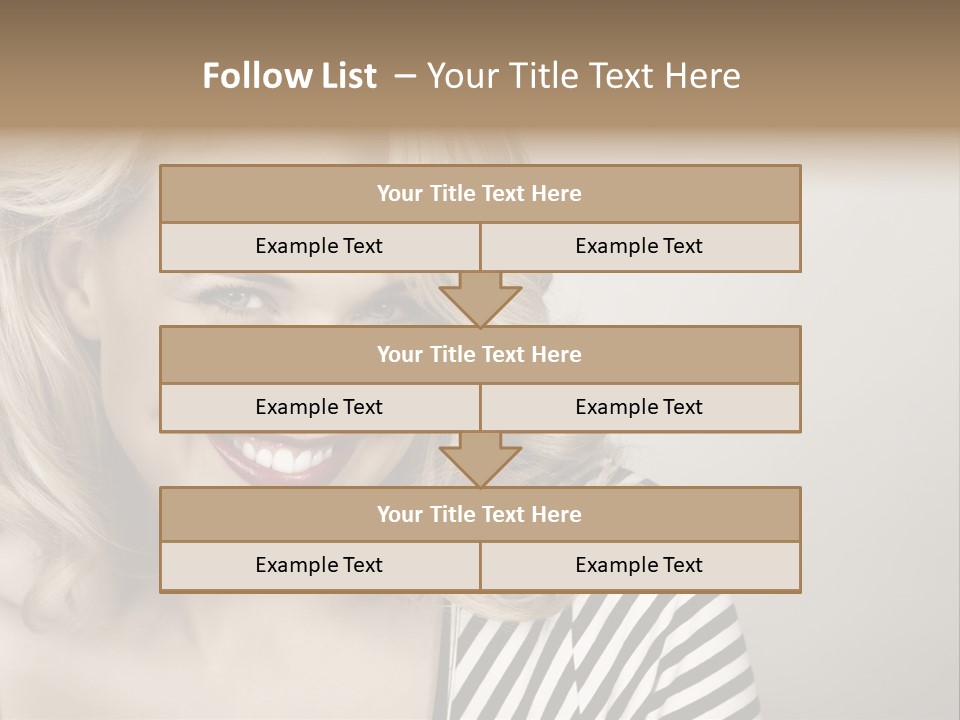 Caucasian Face Sensuality PowerPoint Template