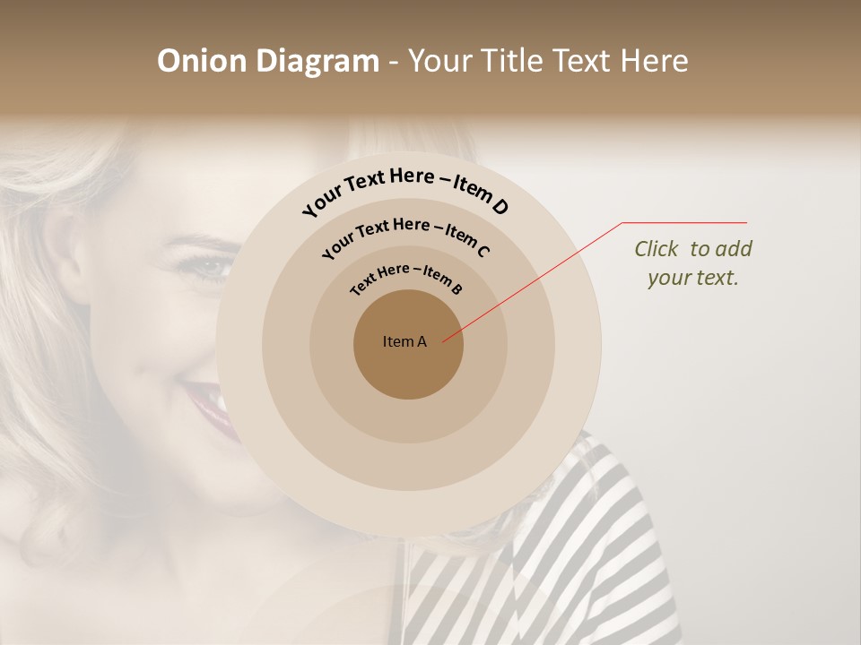 Caucasian Face Sensuality PowerPoint Template