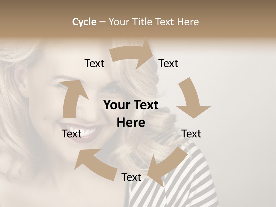 Caucasian Face Sensuality PowerPoint Template