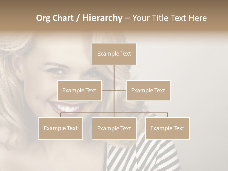 Caucasian Face Sensuality PowerPoint Template