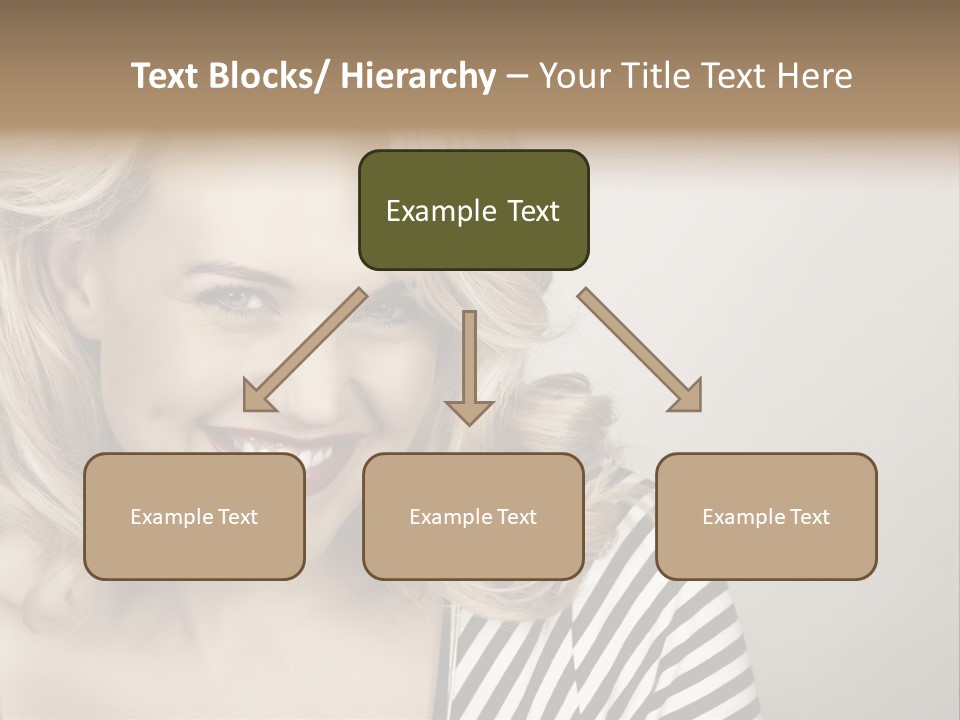 Caucasian Face Sensuality PowerPoint Template