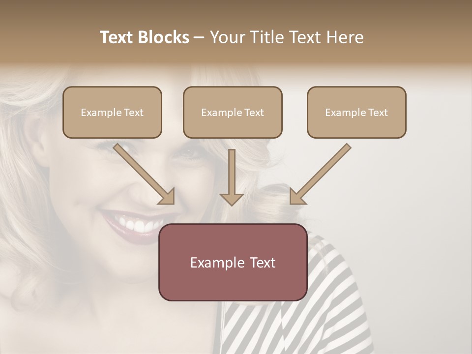 Caucasian Face Sensuality PowerPoint Template