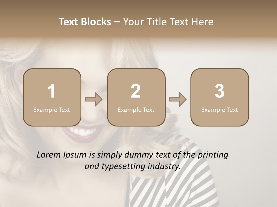 Caucasian Face Sensuality PowerPoint Template