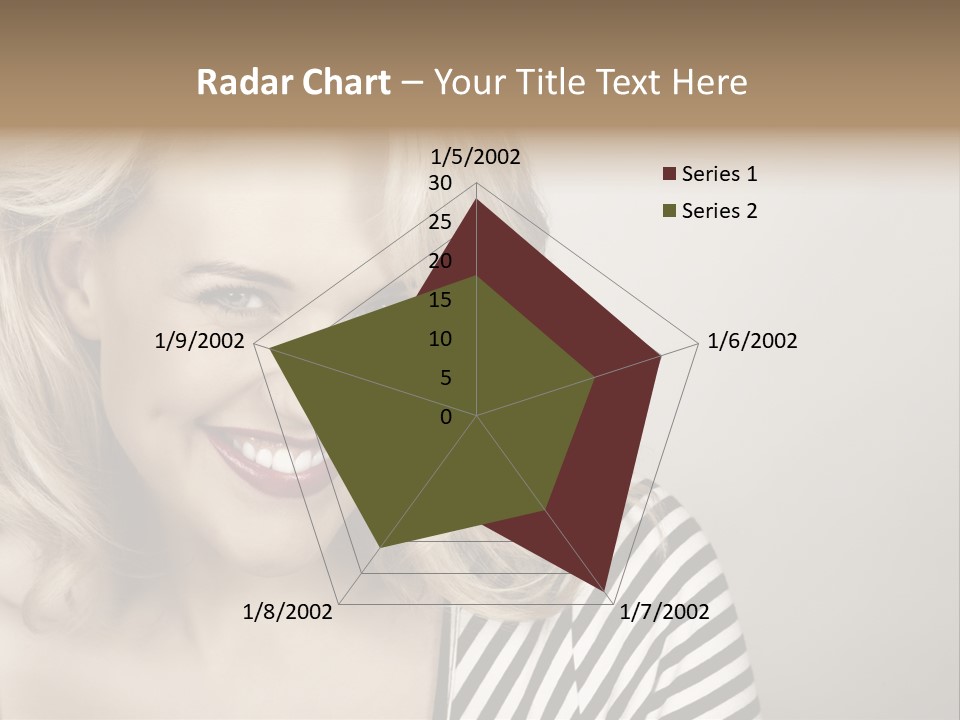 Caucasian Face Sensuality PowerPoint Template