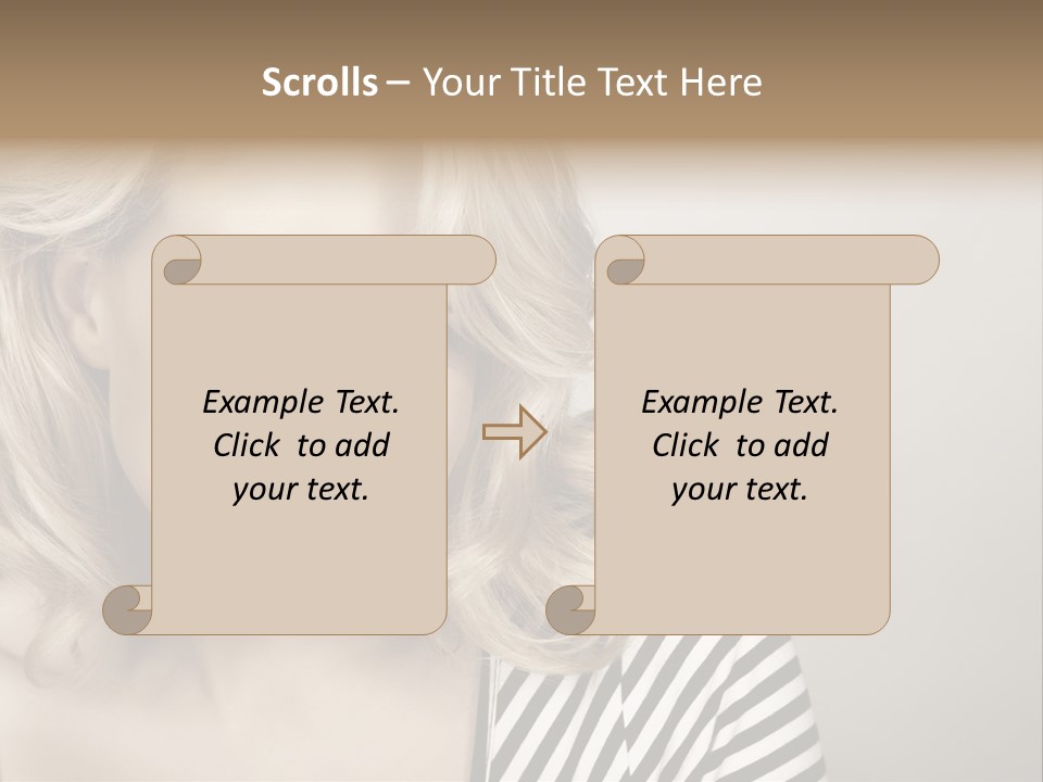 Caucasian Face Sensuality PowerPoint Template