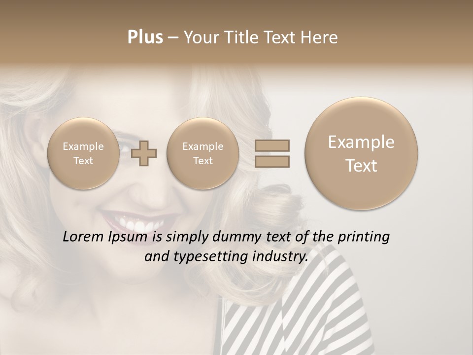 Caucasian Face Sensuality PowerPoint Template