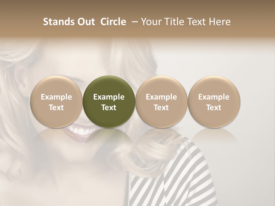 Caucasian Face Sensuality PowerPoint Template