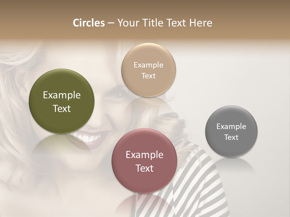 Caucasian Face Sensuality PowerPoint Template