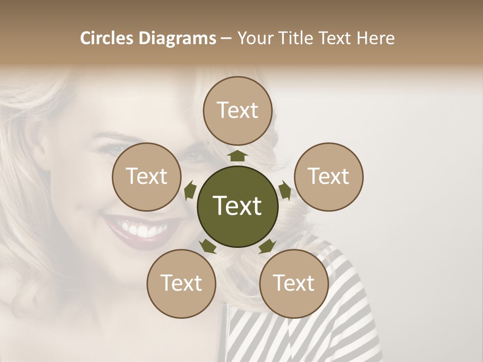 Caucasian Face Sensuality PowerPoint Template