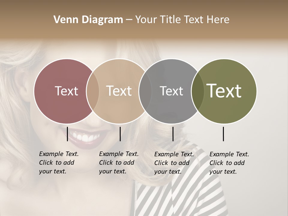 Caucasian Face Sensuality PowerPoint Template