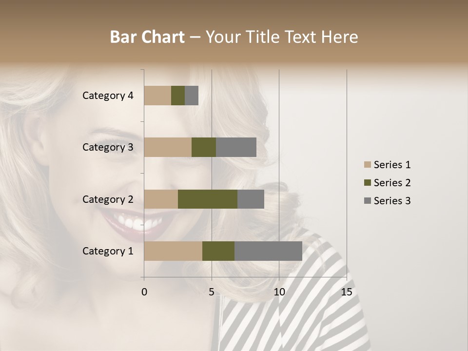 Caucasian Face Sensuality PowerPoint Template