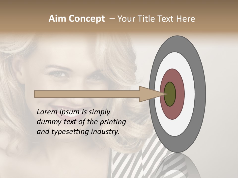 Caucasian Face Sensuality PowerPoint Template