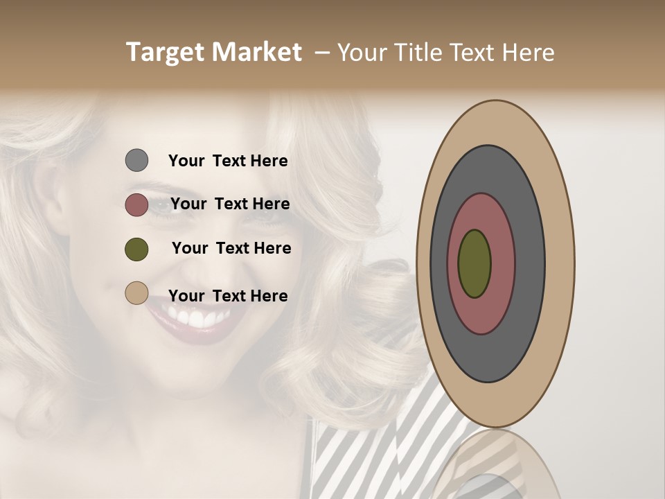 Caucasian Face Sensuality PowerPoint Template