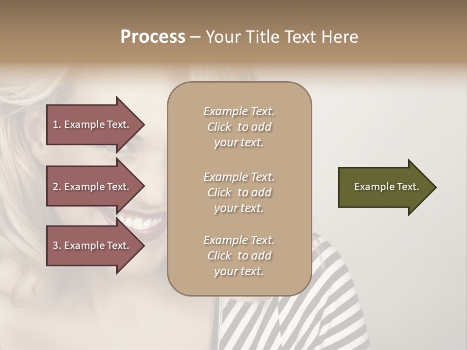 Caucasian Face Sensuality PowerPoint Template