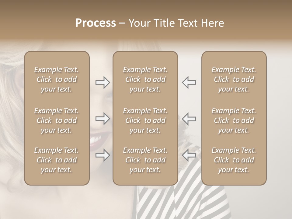 Caucasian Face Sensuality PowerPoint Template