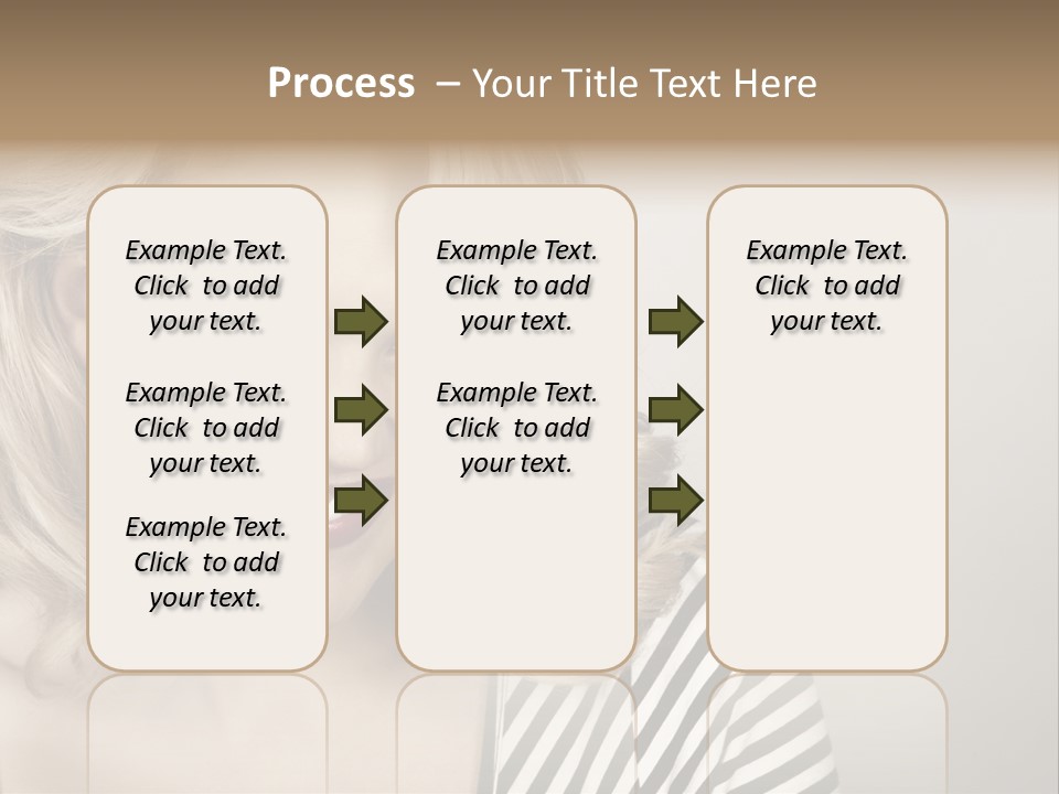 Caucasian Face Sensuality PowerPoint Template