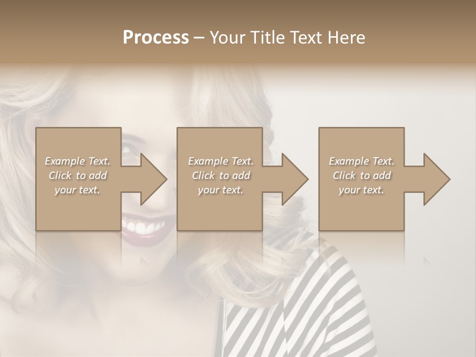 Caucasian Face Sensuality PowerPoint Template