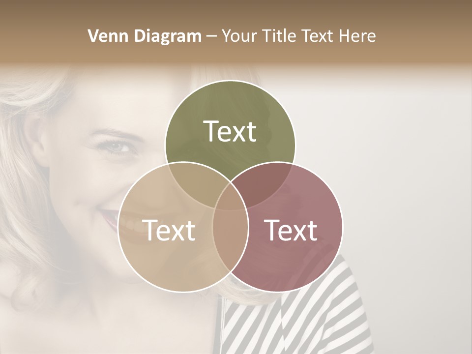 Caucasian Face Sensuality PowerPoint Template