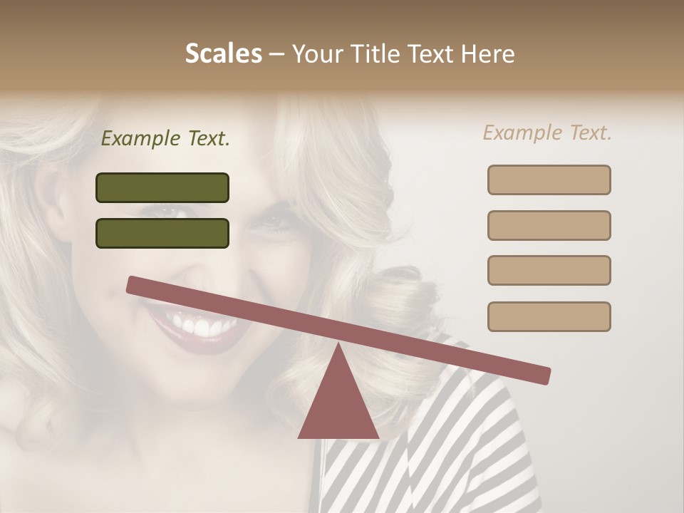 Caucasian Face Sensuality PowerPoint Template