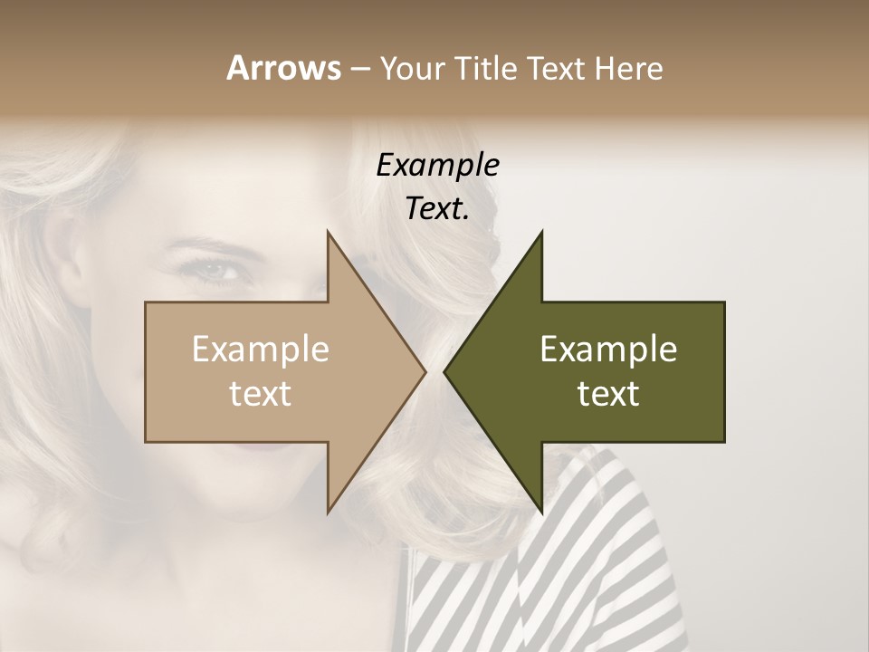 Caucasian Face Sensuality PowerPoint Template