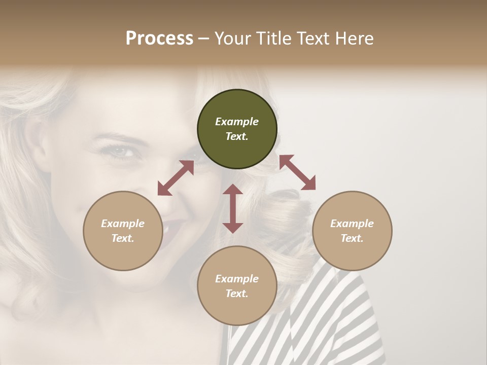 Caucasian Face Sensuality PowerPoint Template