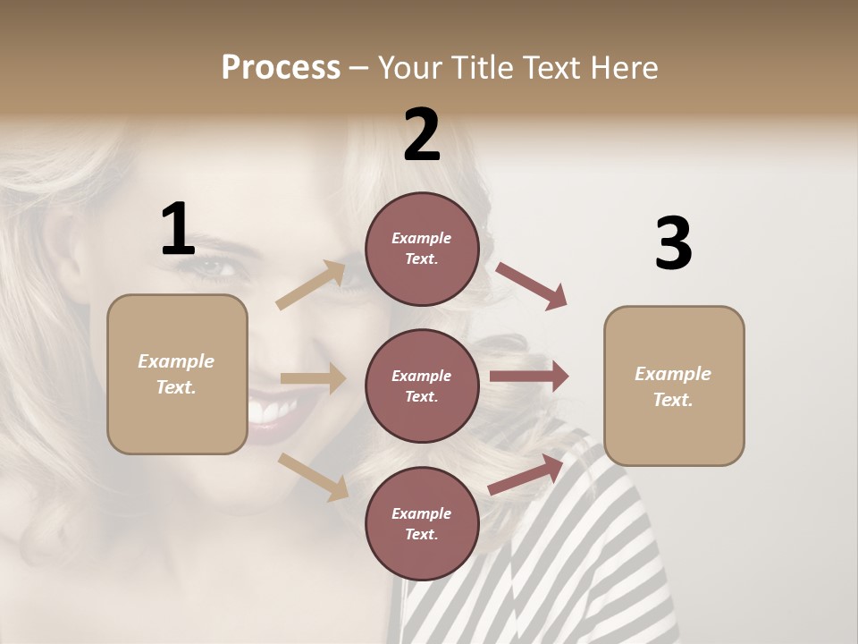 Caucasian Face Sensuality PowerPoint Template