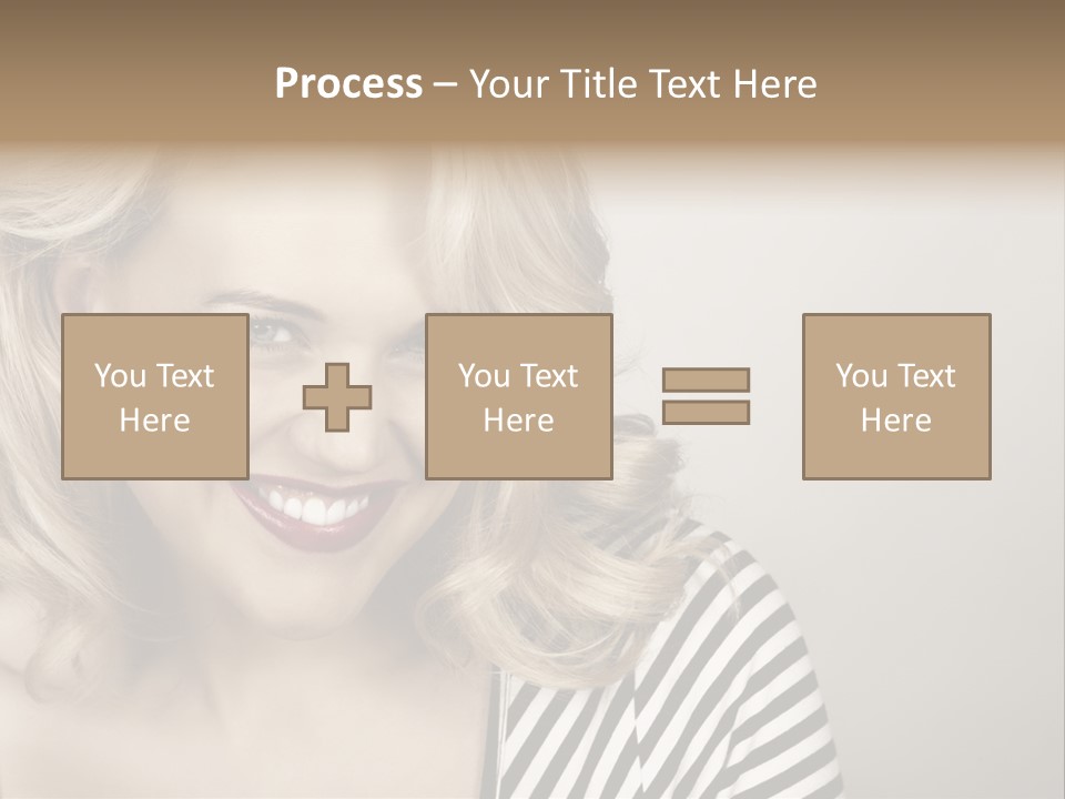 Caucasian Face Sensuality PowerPoint Template
