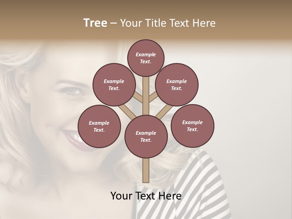 Caucasian Face Sensuality PowerPoint Template