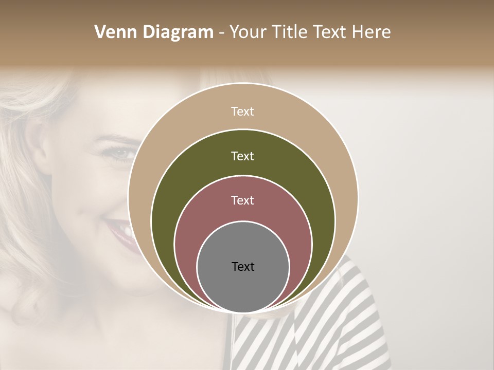 Caucasian Face Sensuality PowerPoint Template